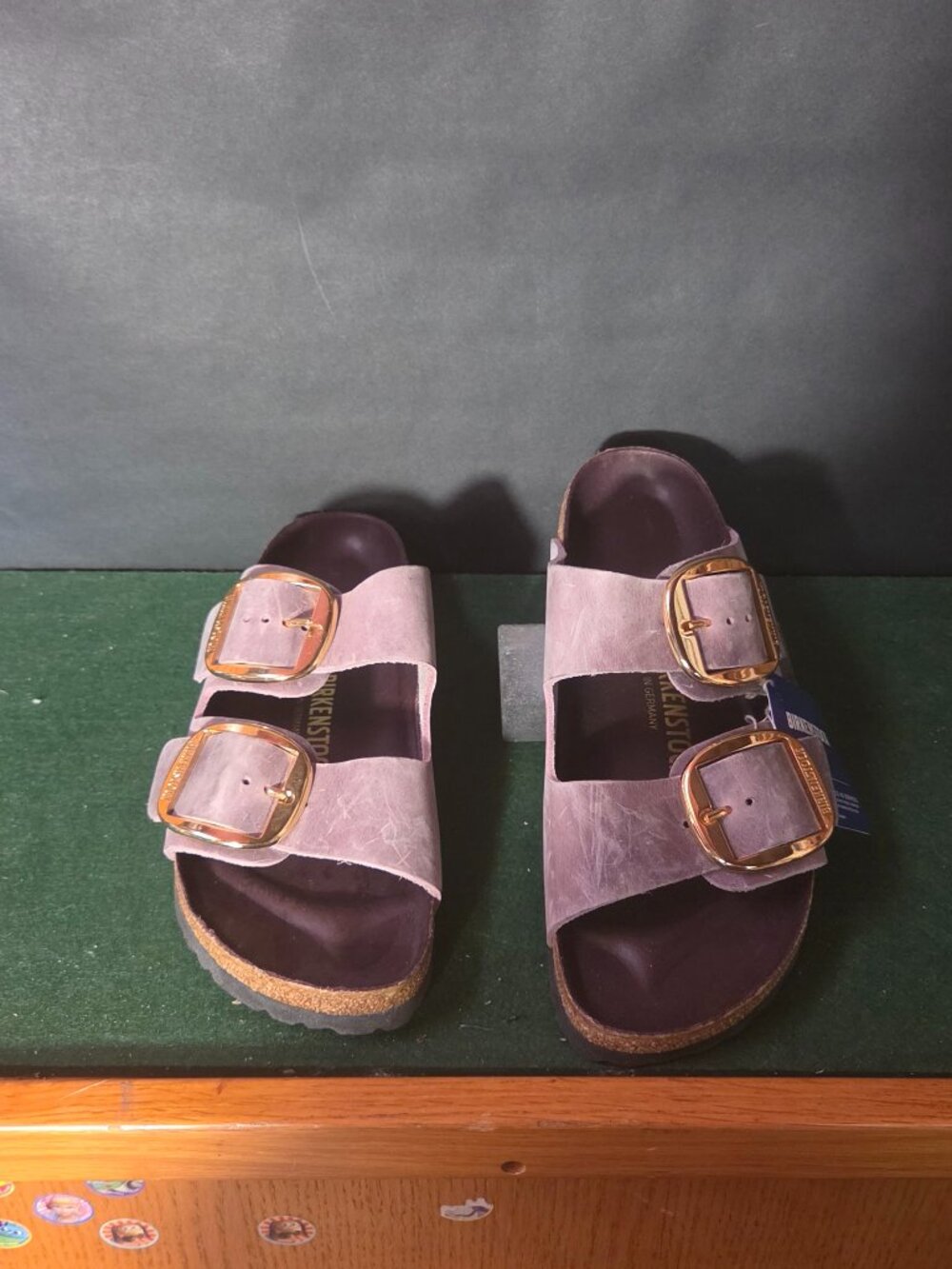 Birkenstock Arizona Big Buckle Suede Sandals Lilac NWT